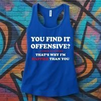 You Find It Offensive? I Find It Funny Women's Tank Top thumb 3
