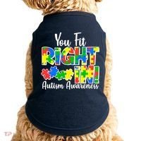You Fit Right In Autism Awareness Doggie Tank thumb 0