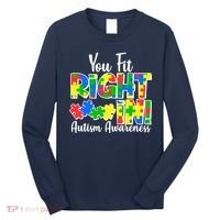 You Fit Right In Autism Awareness Long Sleeve Shirt thumb 0