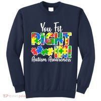 You Fit Right In Autism Awareness Sweatshirt thumb 0