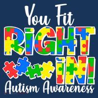 You Fit Right In Autism Awareness Sweatshirt thumb 3