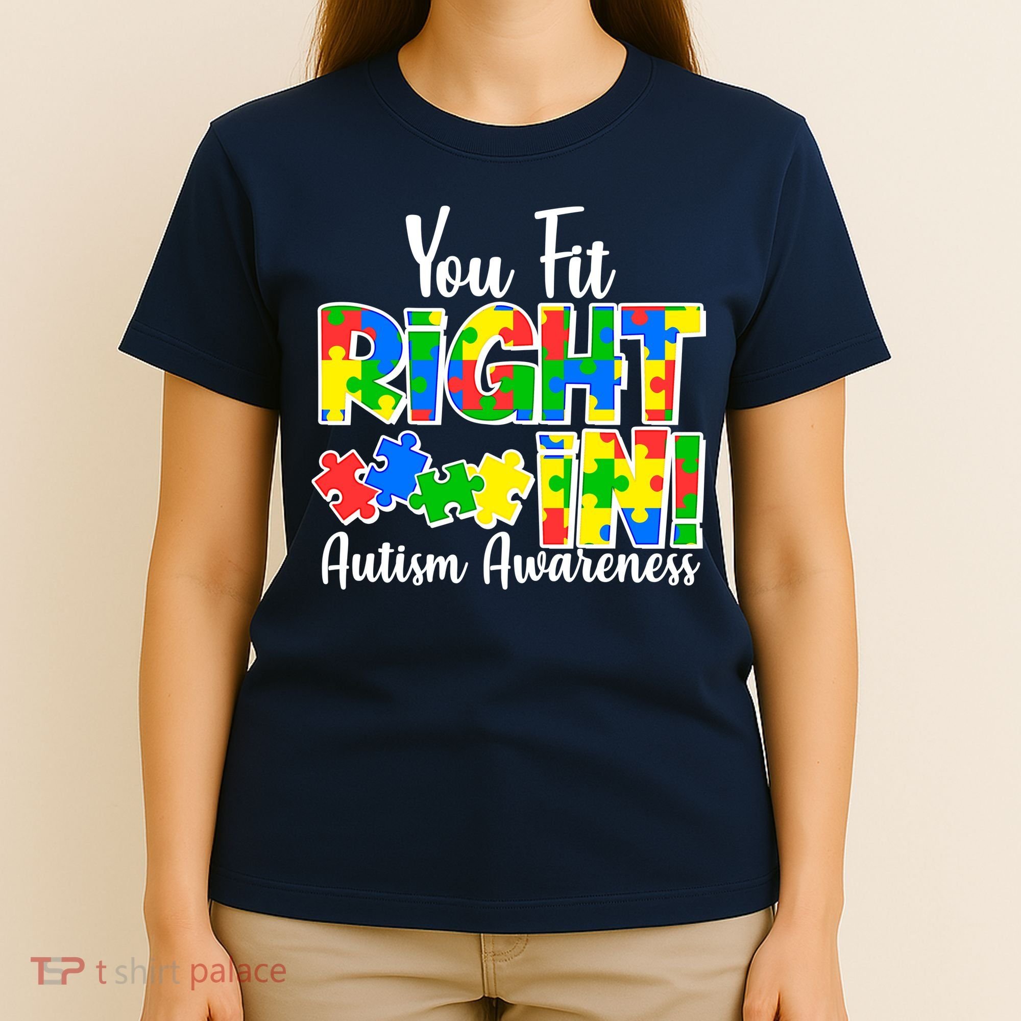 You Fit Right In Autism Awareness T-Shirt