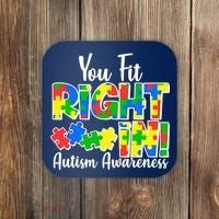 You Fit Right In Autism Awareness Coaster thumb 0