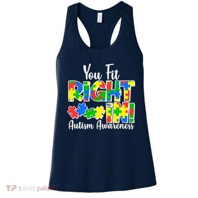 You Fit Right In Autism Awareness Women's Tank Top