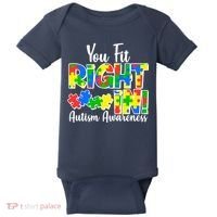 You Fit Right In Autism Awareness Baby Bodysuit thumb 0