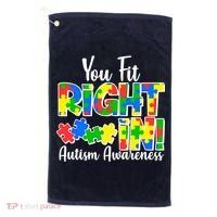 You Fit Right In Autism Awareness Golf Towel thumb 0