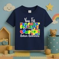 You Fit Right In Autism Awareness Toddler T-Shirt thumb 3