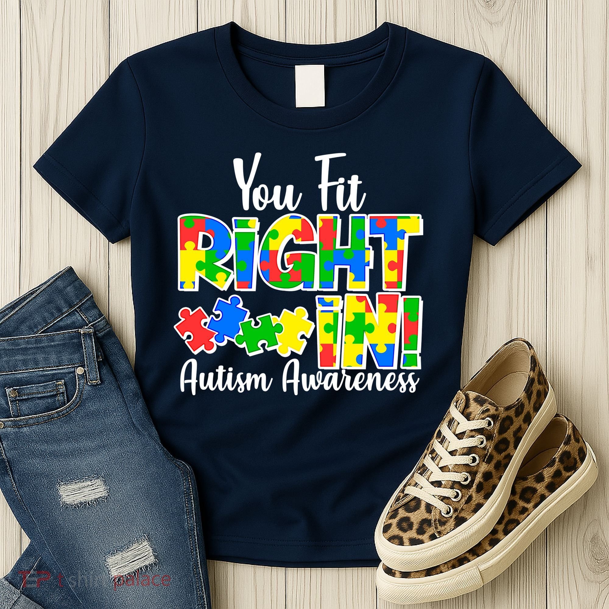 You Fit Right In Autism Awareness Women's T-Shirt