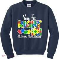 You Fit Right In Autism Awareness Kids Sweatshirt thumb 0