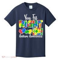 You Fit Right In Autism Awareness Kids T-Shirt thumb 0