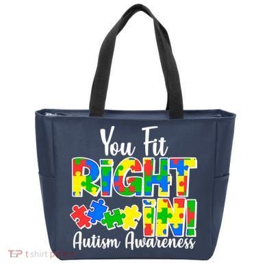 You Fit Right In Autism Awareness Tote Bag