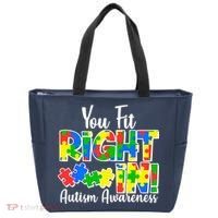 You Fit Right In Autism Awareness Tote Bag thumb 0