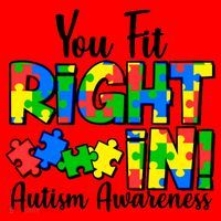 You Fit Right In Autism Awareness Santa Hat thumb 1