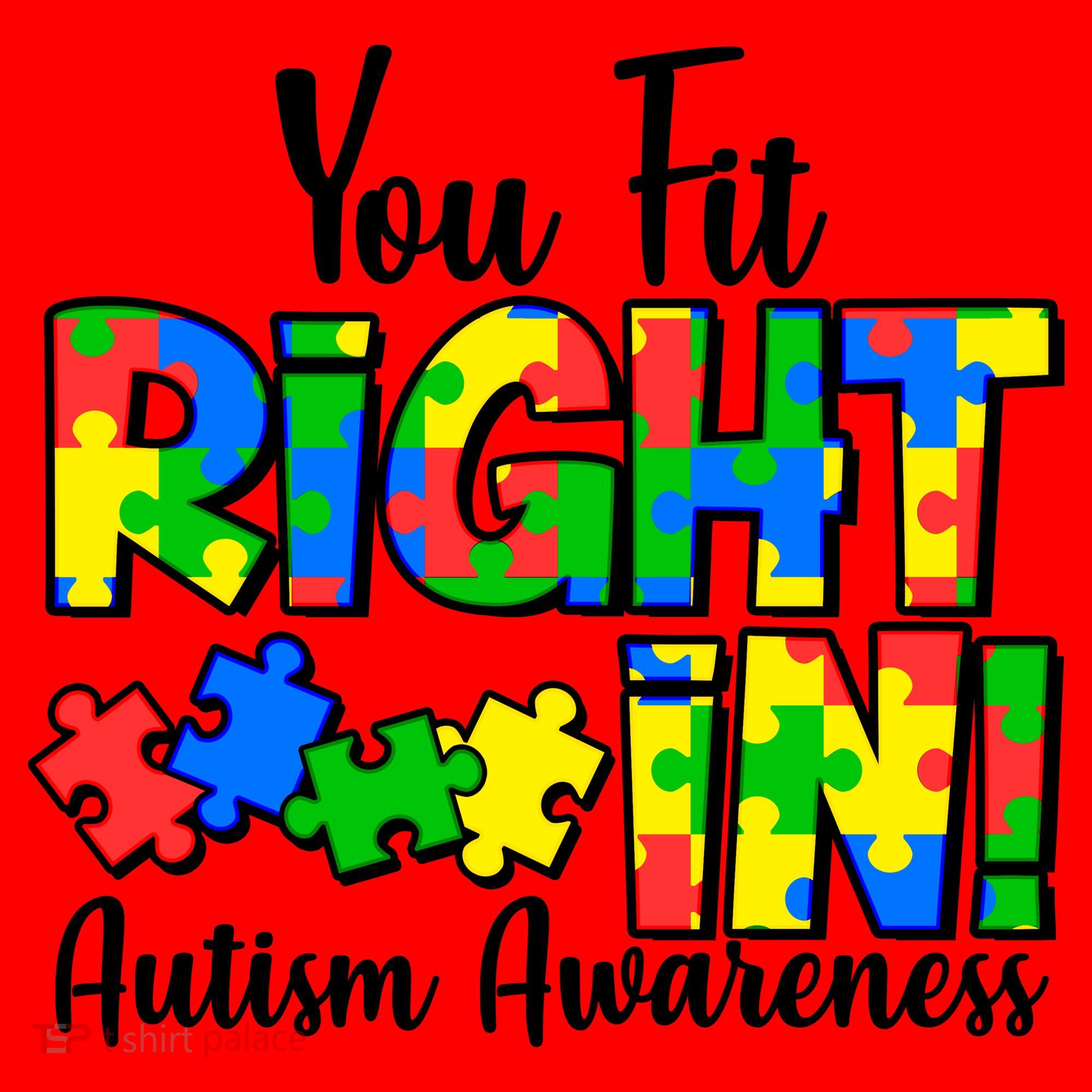 You Fit Right In Autism Awareness Santa Hat