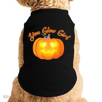 You Glow Girl Cute Pumpkin Doggie Tank
