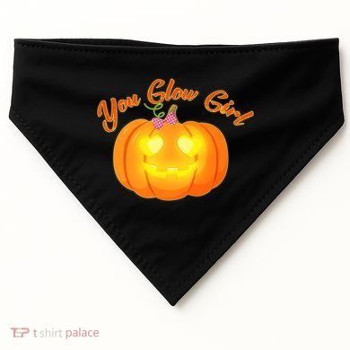 You Glow Girl Cute Pumpkin USA-Made Doggie Bandana
