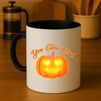 You Glow Girl Cute Pumpkin Coffee Mug thumb 4