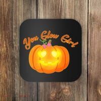 You Glow Girl Cute Pumpkin Coaster thumb 0