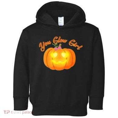 You Glow Girl Cute Pumpkin Toddler Hoodie