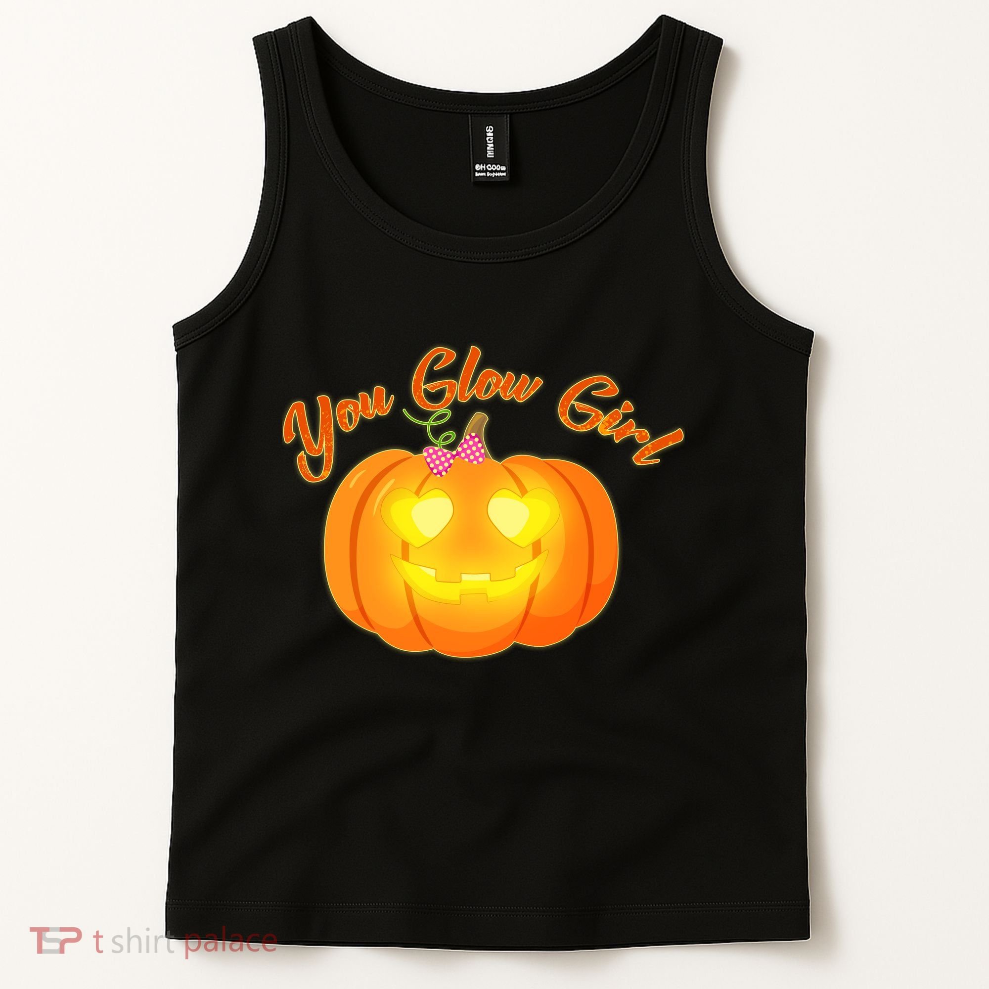 You Glow Girl Cute Pumpkin Tank Top