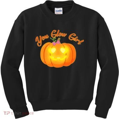 You Glow Girl Cute Pumpkin Kids Sweatshirt
