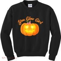You Glow Girl Cute Pumpkin Kids Sweatshirt thumb 0