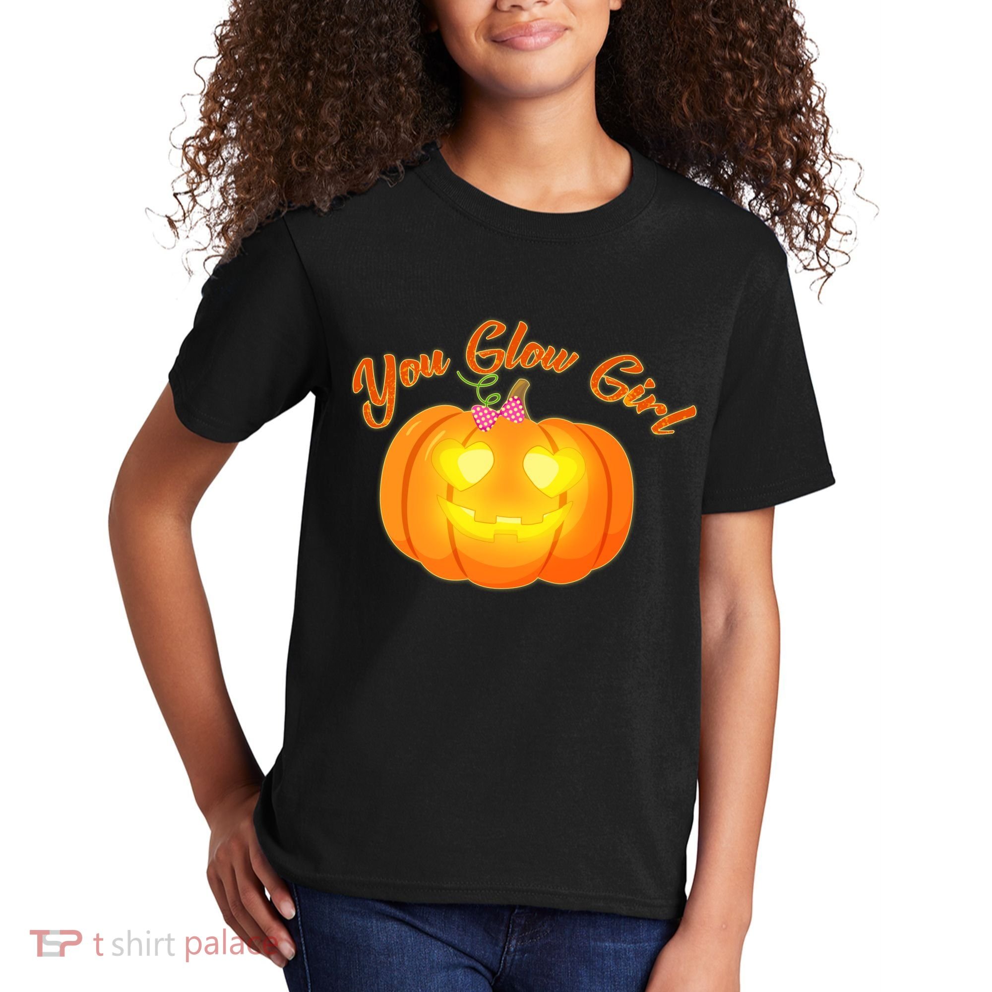 You Glow Girl Cute Pumpkin Kids T-Shirt
