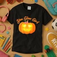 You Glow Girl Cute Pumpkin Kids T-Shirt thumb 3