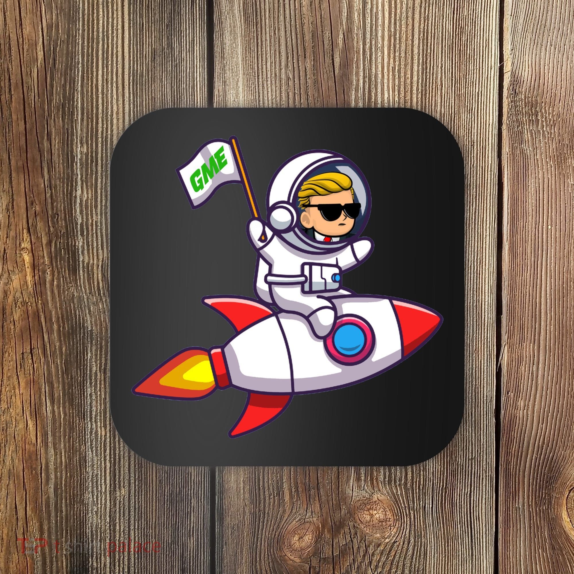 You GME Stonk To The Moon WSB Stock Market Coaster