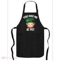 You Had Me At Pot Funny St Patricks Day Weed Apron thumb 0