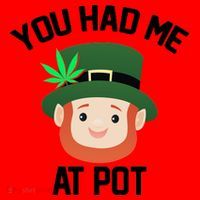 You Had Me At Pot Funny St Patricks Day Weed Santa Hat thumb 1