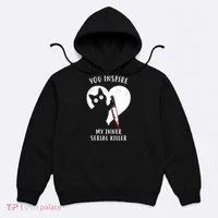 You Inspire My Inner Serial Killer Funny Cat Hoodie thumb 0