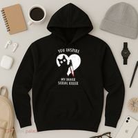 You Inspire My Inner Serial Killer Funny Cat Hoodie thumb 3