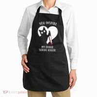 You Inspire My Inner Serial Killer Funny Cat Apron thumb 2