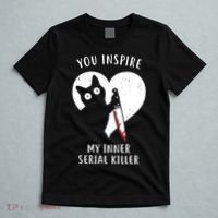 You Inspire My Inner Serial Killer Funny Cat T-Shirt thumb 5