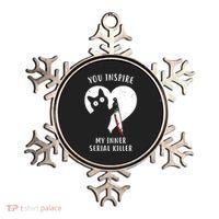 You Inspire My Inner Serial Killer Funny Cat Ornament thumb 0