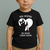 You Inspire My Inner Serial Killer Funny Cat Toddler T-Shirt thumb 2