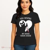 You Inspire My Inner Serial Killer Funny Cat Women's T-Shirt thumb 4