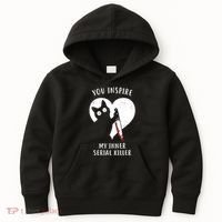 You Inspire My Inner Serial Killer Funny Cat Kids Hoodie thumb 0