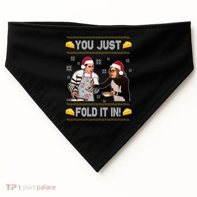You Just Fold It Funny Cheese Xmas Sweater USA-Made Doggie Bandana