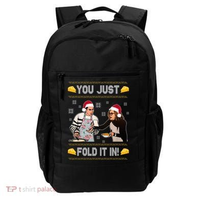 You Just Fold It Funny Cheese Xmas Sweater Backpack