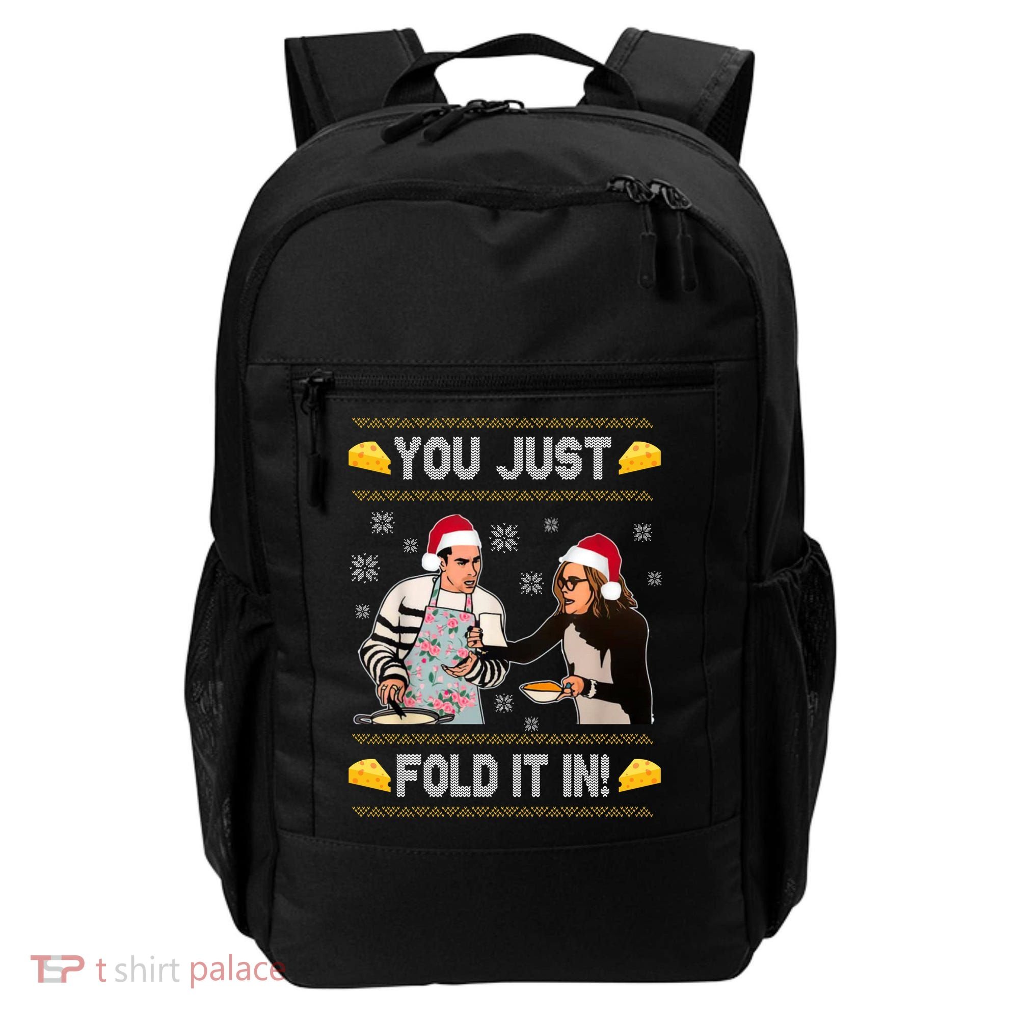 You Just Fold It Funny Cheese Xmas Sweater Backpack