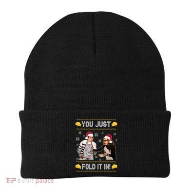 You Just Fold It Funny Cheese Xmas Sweater Beanie