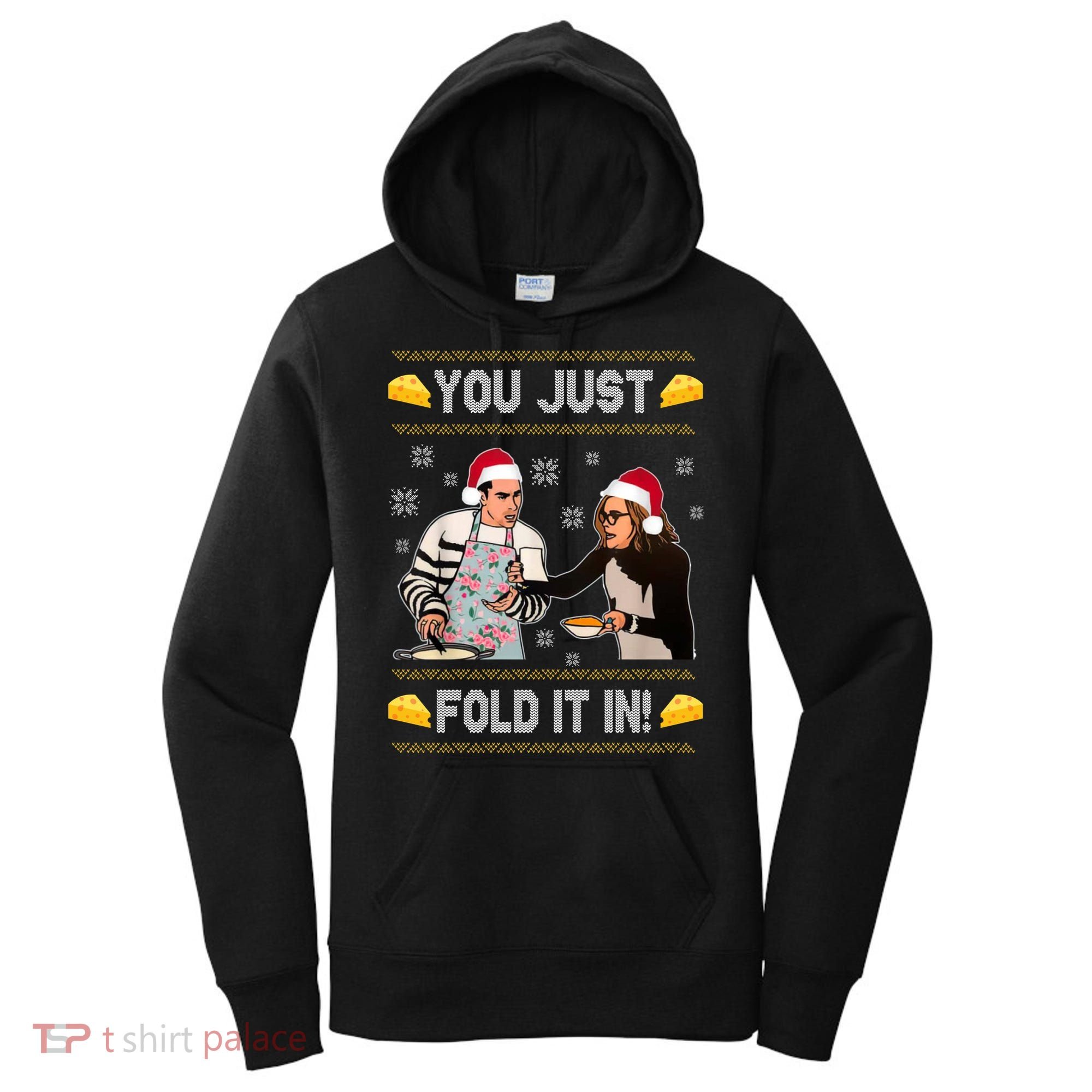 You Just Fold It Funny Cheese Xmas Sweater Women's Hoodie