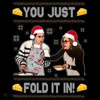 You Just Fold It Funny Cheese Xmas Sweater Women's Hoodie thumb 2