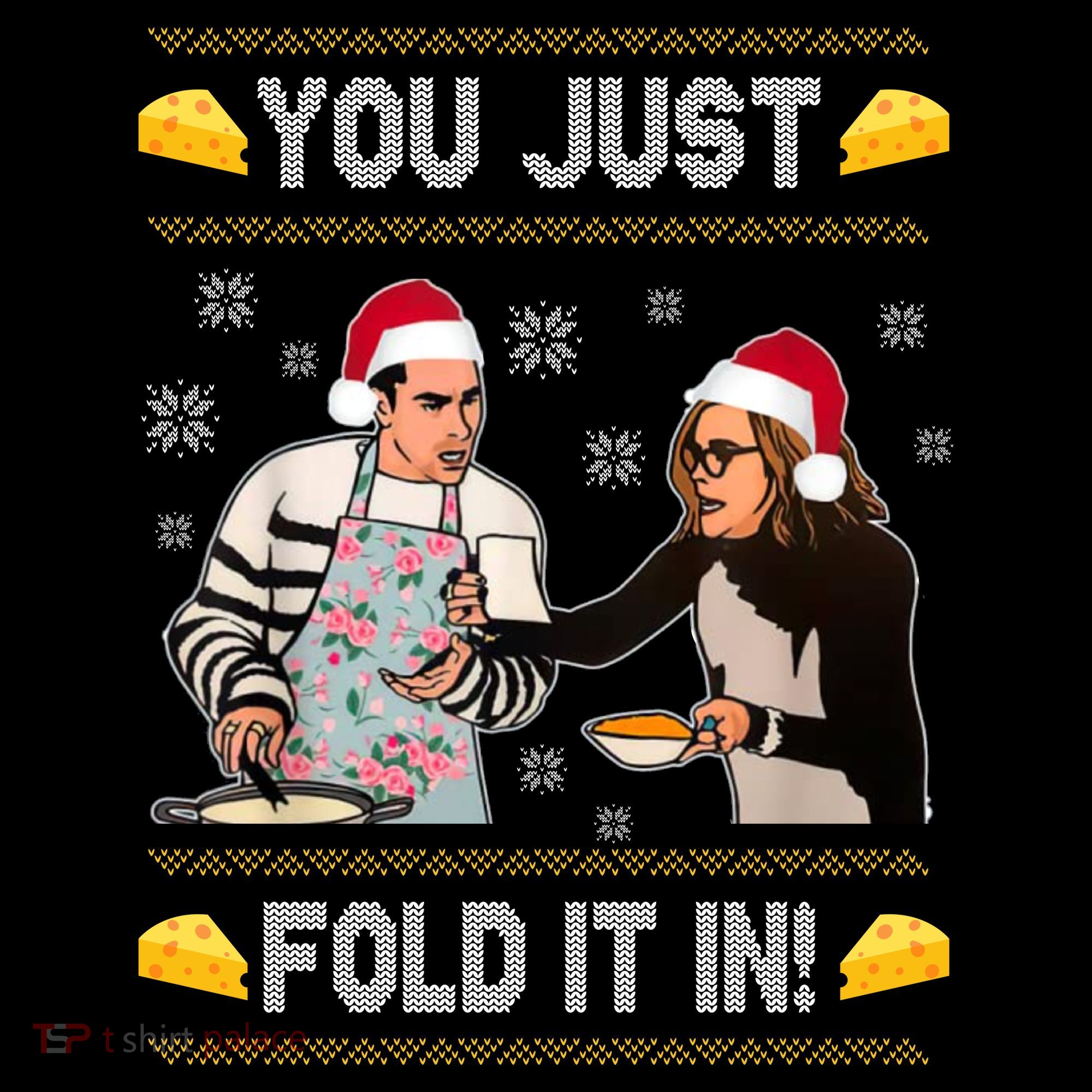 You Just Fold It Funny Cheese Xmas Sweater Women's Hoodie