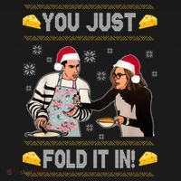 You Just Fold It Funny Cheese Xmas Sweater Ornament thumb 1