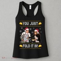 You Just Fold It Funny Cheese Xmas Sweater Women's Tank Top thumb 3