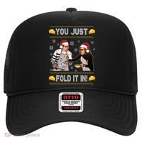 You Just Fold It Funny Cheese Xmas Sweater Hat thumb 0