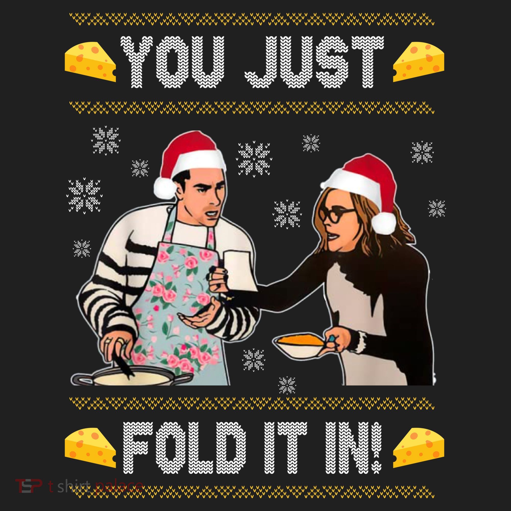 You Just Fold It Funny Cheese Xmas Sweater Hat